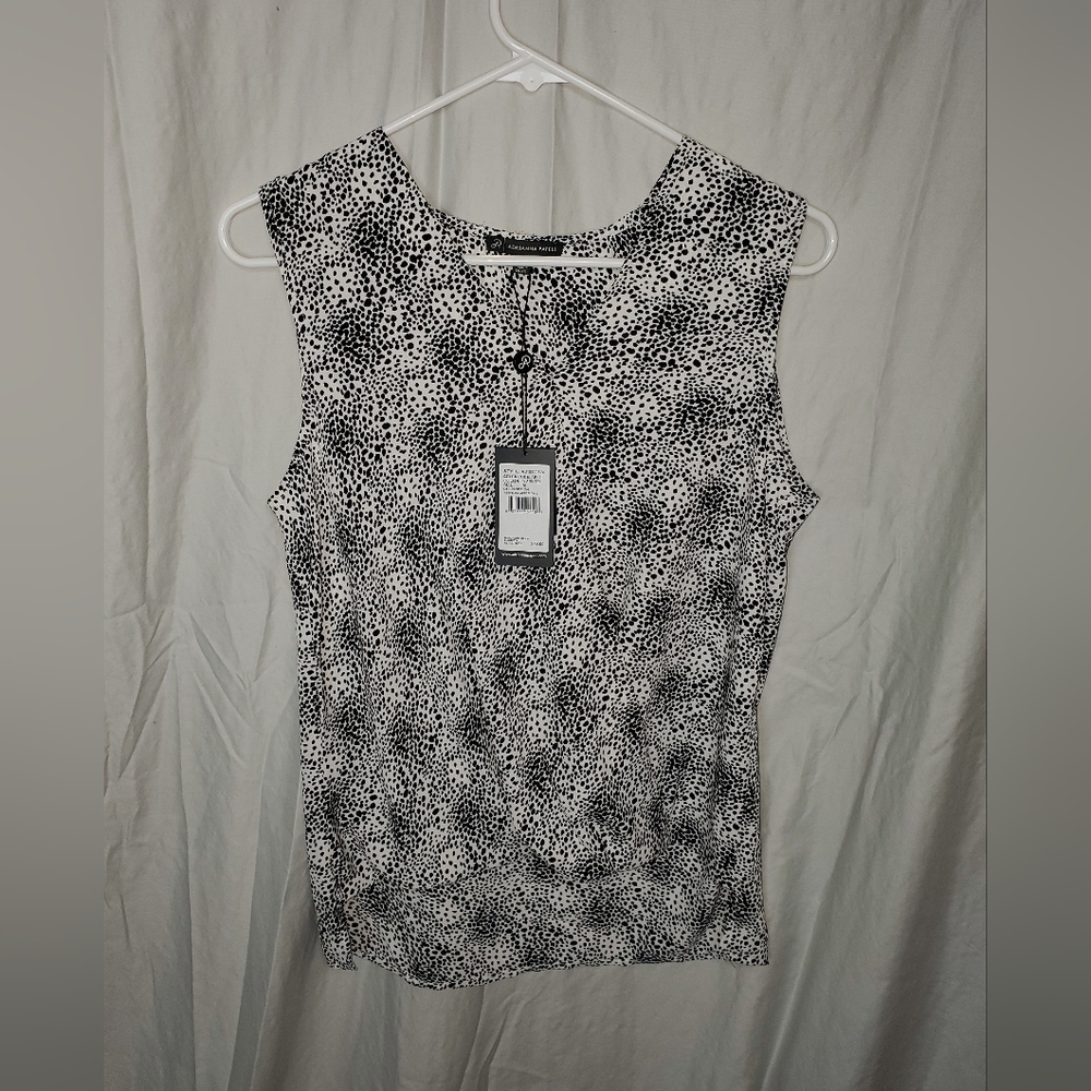 Adrianna Papell NWT M sleeveless wrap blouse